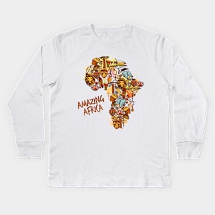 Amazing Africa Kids Long Sleeve T-Shirt